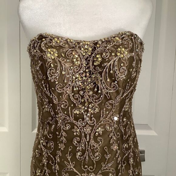 MON CHERI STRAPLESS TRUMPET PROM/ EVENING GOWN/ WEDDING DRESS SIZE 6 - Picture 10 of 15